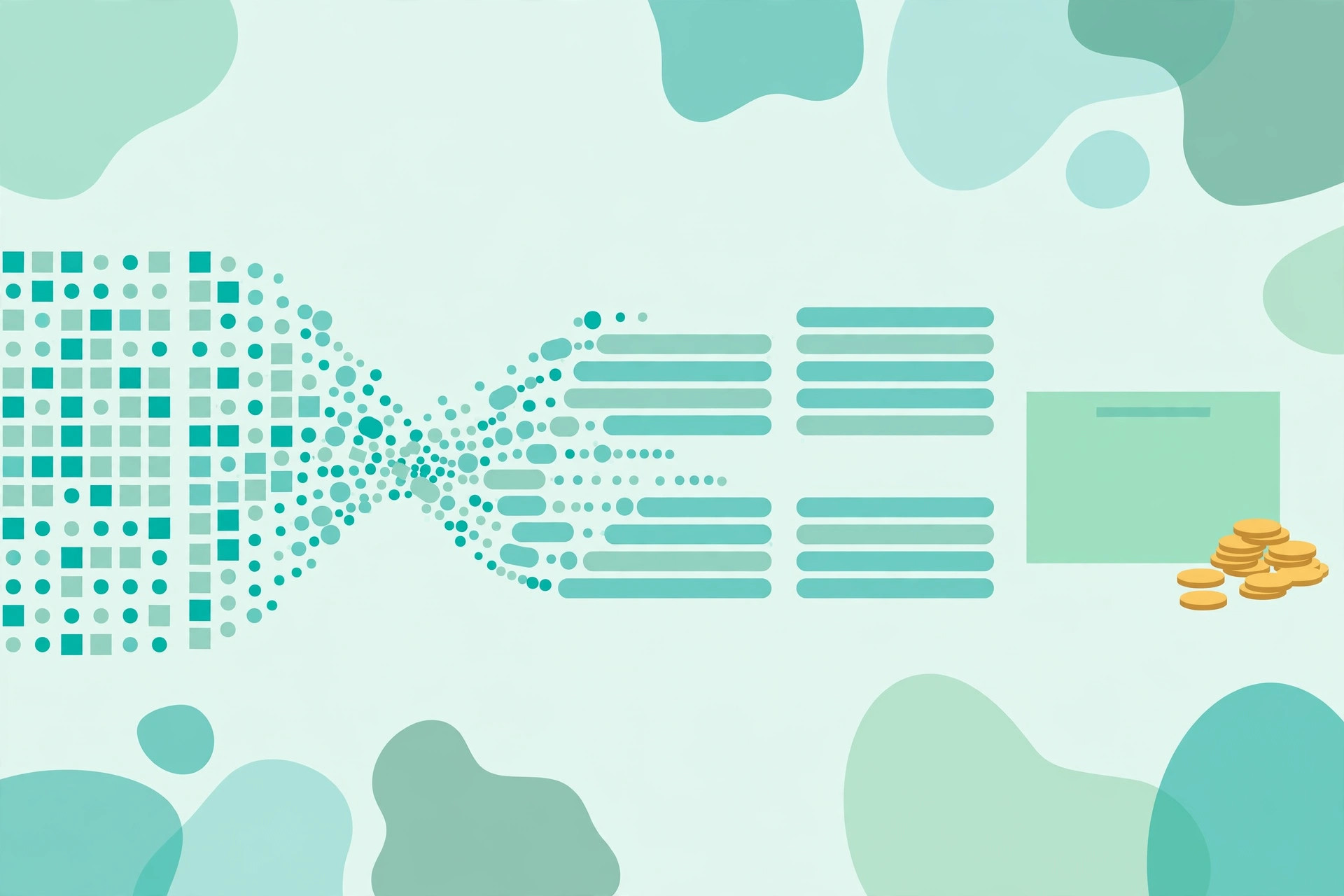 Binary digits transforming into readable text characters